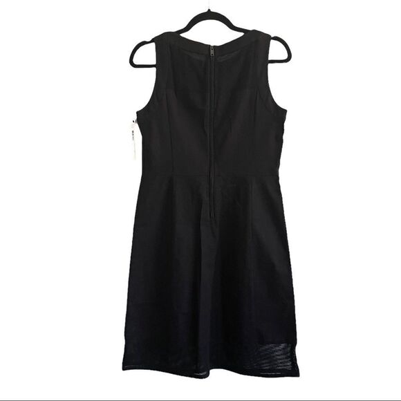 DKNYC Cotton Stretch Sleeveless Sheath Tank Dress Knee Length Black 6 - Picture 3 of 8